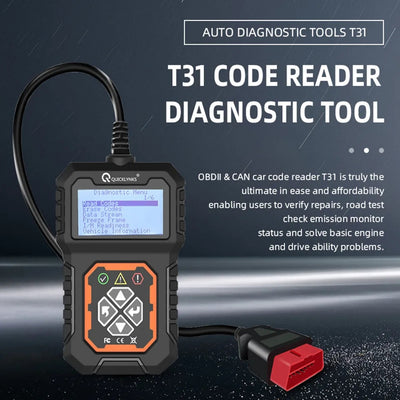 QUICKLYNKS T31 Car Full OBD2/EOBD Scanner Check Auto Engine System Diagnostic Tools Automotive Professional Code Reader Scanner