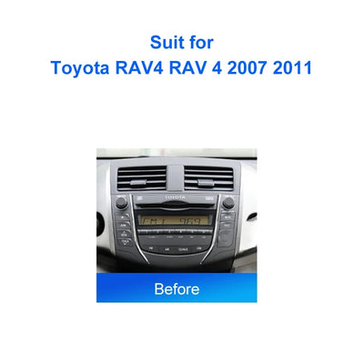 Car Radio Fascia For Toyota RAV4 RAV 4 2007 2011 9 Inch 2 Din Dashboard Installation Frame Panel Trim Kit
