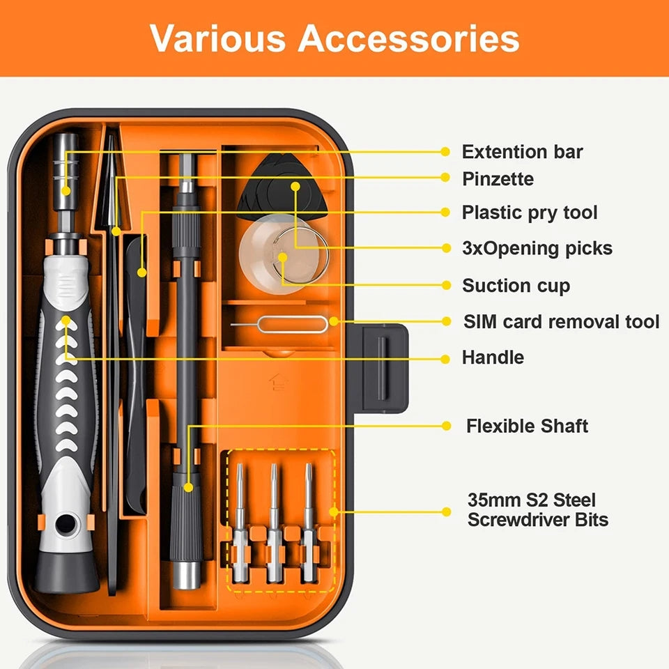 Screwdriver Set Magnetic Torx Phillips Screw Bit Kit WOZOBUY With Electrical Driver Remover Wrench Repair Phone PC Tools