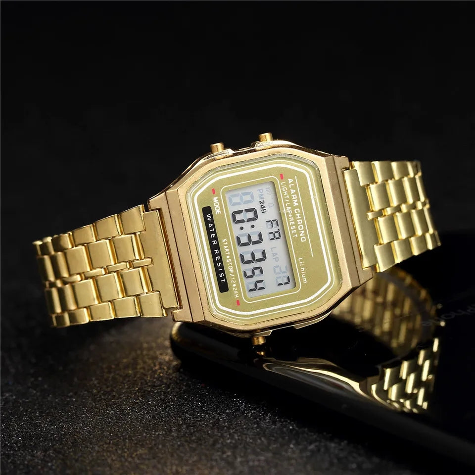 2023 Digital Watches For Men Sports Waterproof Bracelet Clock Gold Electronice LED Wristwatch Women Casucal montre homme relogio