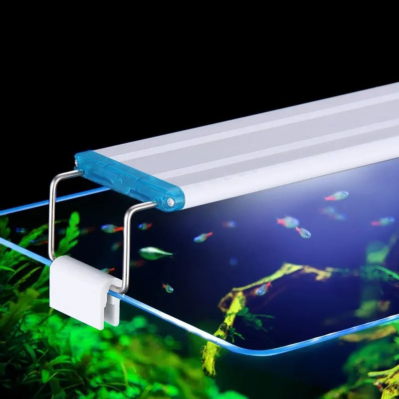 Extensible Waterproof Clip on Lamp For Fish Tank Super Slim LED Aquarium Lighting Aquatic Plant Light