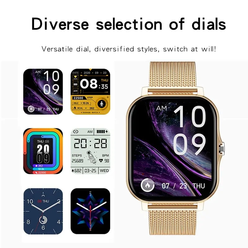 For Xiaomi Samsung Huawei Android Phone Color Screen Full Touch Custom Dial Smart Watch Women Bluetooth Call SmartWatch Men New
