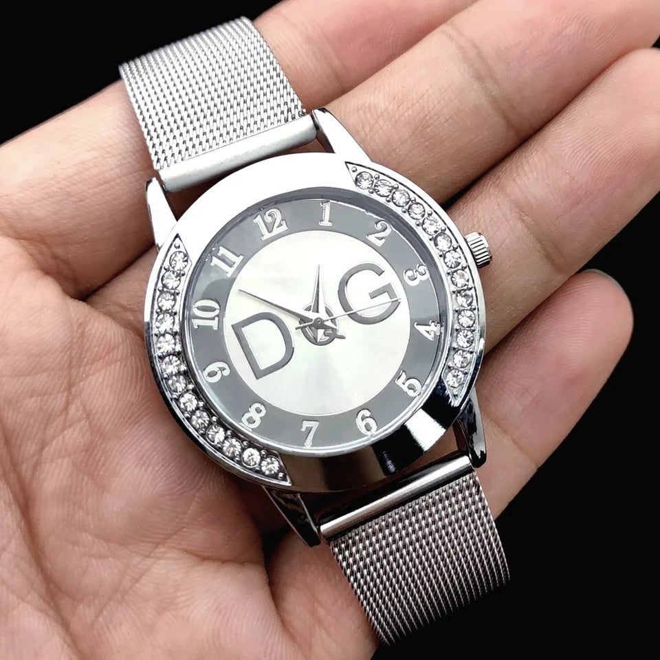 2023 Hot Sale European Fashion Watch Women Luxury Brand DQG Quartz Watch Reloj Mujer Casual Stainless Steel Ladies Clock