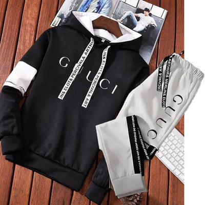 2 Piece Set Outfits Mens Sweatshirt Set Hoodies Sets Tracksuit Spring and Autumn Jogger Suit Male Pullover Winter Casual Clothes