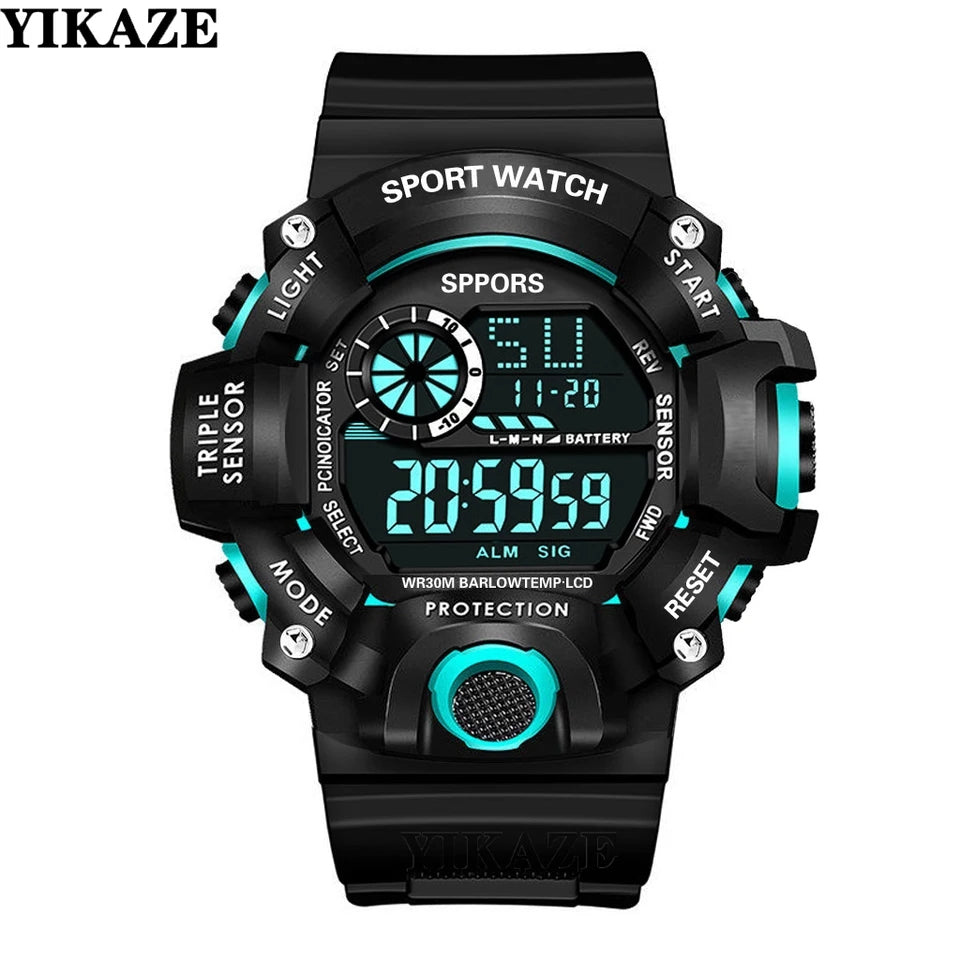 YIKAZE Men's LED Digital Watch Men Sport Watches Fitness Electronic Watch Multifunction Military Sports Watches Clock Kids Gifts

  3,000+ sold