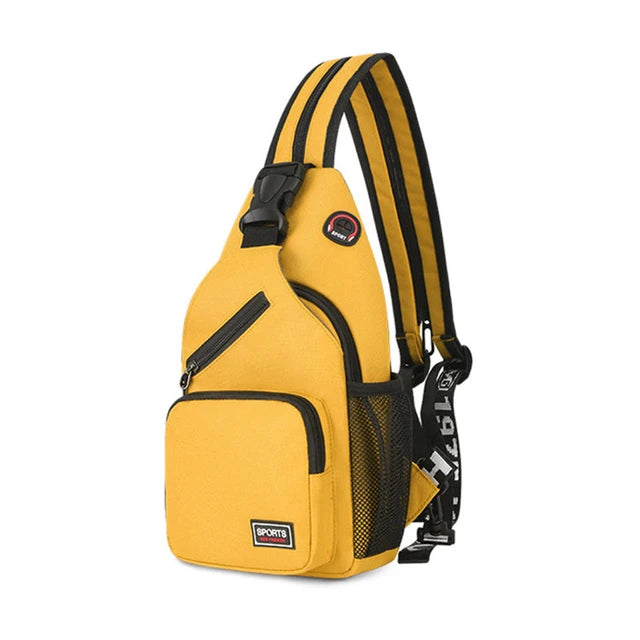 Fengdong fashion Yellow small crossbody bags for women messenger bags sling chest bag female mini travel sport shoulder bag pack - My Store