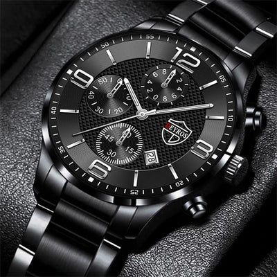 Reloj hombre Luxury Business Men Watchs Stainless Steel Quartz WristWatch Male Leather Calendar Luminous Clock relogio masculino - My Store
