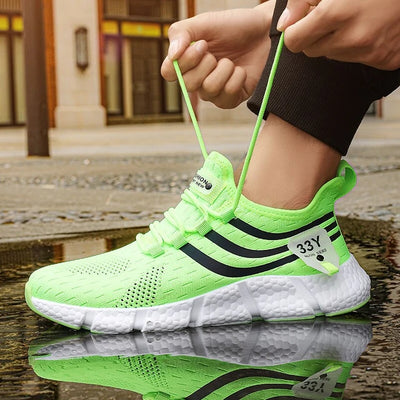 Men Casual Sport Shoes Breathable Lightweight Sneakers Outdoor Mesh Black Running Shoes Athletic Jogging Tenis Walking Shoes - My Store