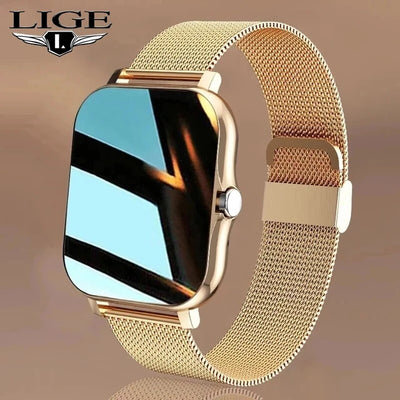 LIGE 2023 Smart Watch For Men Women Gift Full Touch Screen Sports Fitness Watches Bluetooth Calls Digital Smartwatch Wristwatch - My Store