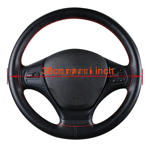 DIY Soft Fiber Leather Steering Wheel Covers