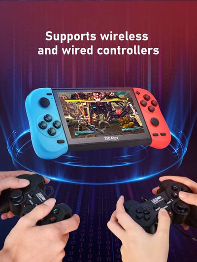 VILCORN X50-MAX 5.1 Inch Handheld Console Support TV Output Retro Portable Video Game Console Gaming Player For PS1 GBA - My Store