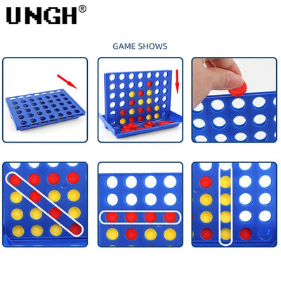 UNGH Four In A Row Bingo Chess Connect Classic Family Board Game Toys Fun Educational Toy for Kids Children Entertainment Game - My Store