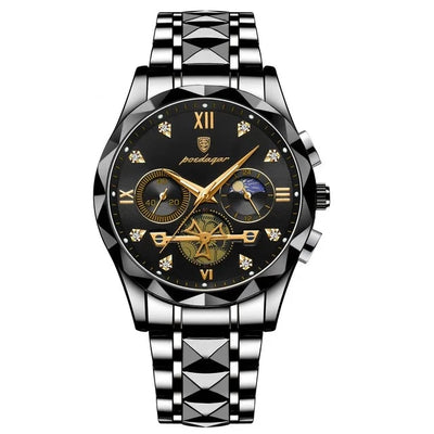 POEDAGAR Luxury Man Wristwatch Waterproof Luminous Chronograph Watch for Men Stainless Steel Men's Quartz Watches reloj hombre - My Store