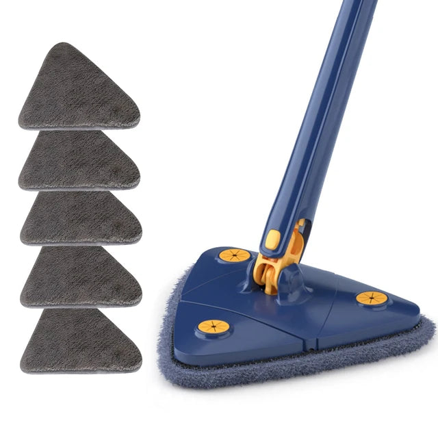 Triangle 360 Cleaning Mop Telescopic Household Ceiling Cleaning Brush Tool Self-draining To Clean Tiles and Walls - My Store