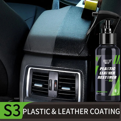 Car Plastic Restorer Polish Leather Cleaner Spray