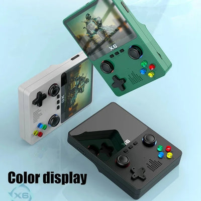 2023 New X6 3.5Inch IPS Screen Handheld Game Player Dual Joystick 11 Simulators GBA Video Game Console for Kids Gifts - My Store