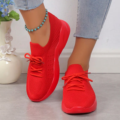 Women Mesh Breathable Casual Sneakers Lace-up Vulcanized Shoes Ladies Platform Sneakers Female Shoes Plus Size Zapatos De Mujer - My Store