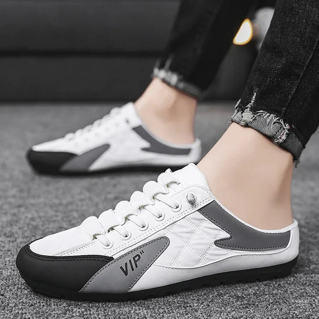 Summer 2023 Half Slippers for Men Trendy Men's Flat Bottom Casual Shoes Soft Sole Support Shoes Men's Sneakers Zapatos De Hombre - My Store
