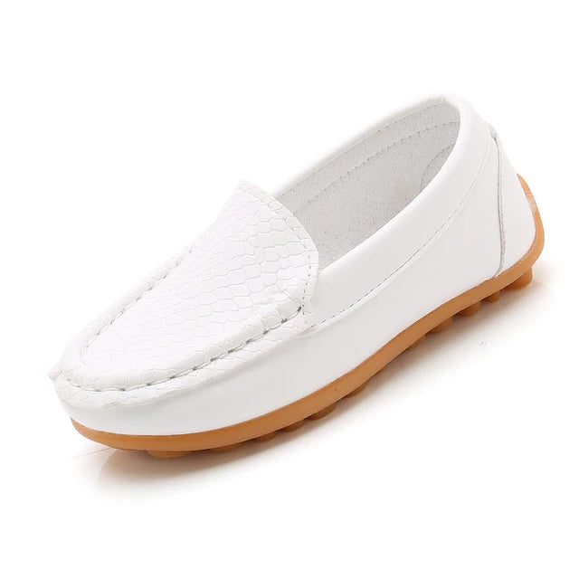Kids Casual Shoes Flat Candy Colors Unisex Boys Girls Soft Loafers Slip-on PU Leather Shoes For Children - My Store