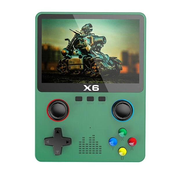 2023 New X6 3.5Inch IPS Screen Handheld Game Player Dual Joystick 11 Simulators GBA Video Game Console for Kids Gifts - My Store