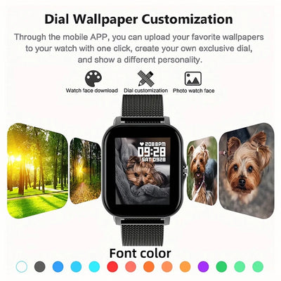 Smart Watch For Men Women Gift 1.44" Screen Full Touch Sports Fitness Watches Bluetooth Calls Digital Smartwatch Wristwatch - My Store